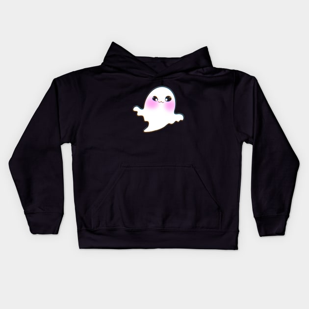 Cute Ghost Boo Sheet Kids Hoodie by ROLLIE MC SCROLLIE